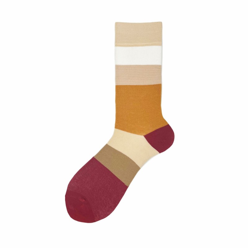 Calza corta in cotone con fasce...