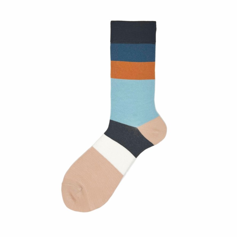 Calza corta in cotone con fasce...