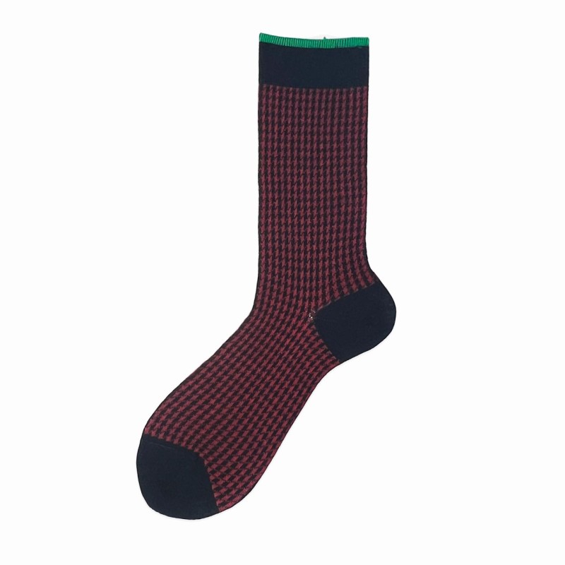 Calza corta in misto cashmere pied de...