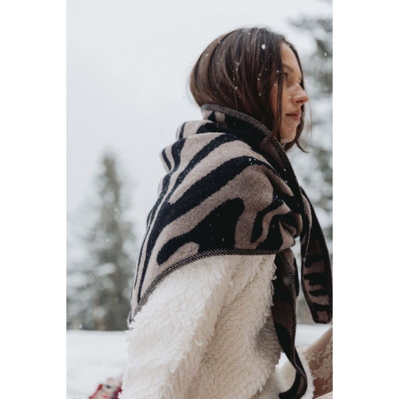 Sciarpa triangolo animalier