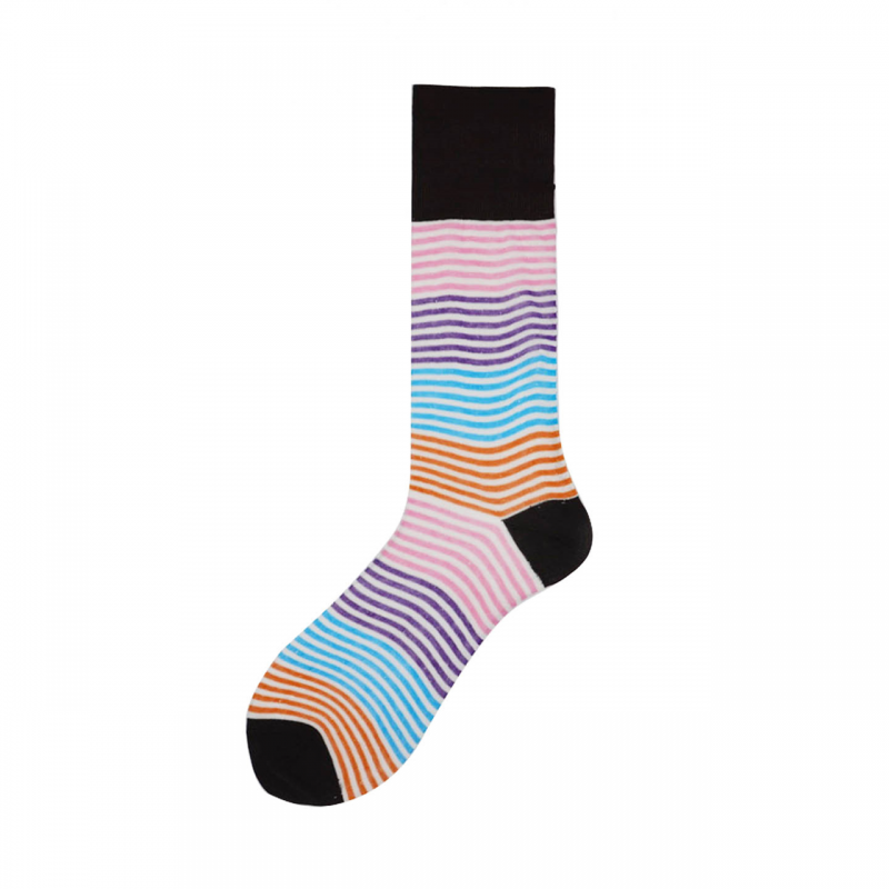 Calza corta da uomo in lino a righe...