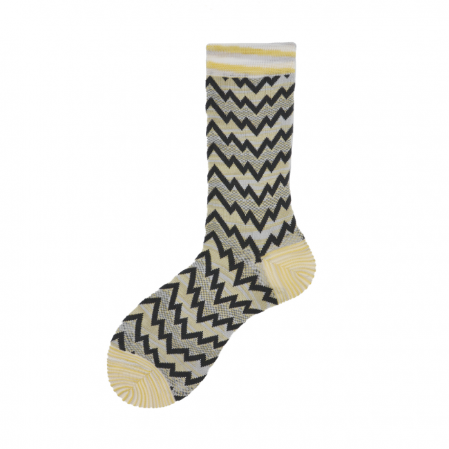 Calza corta da donna in viscosa a zig zag Iole