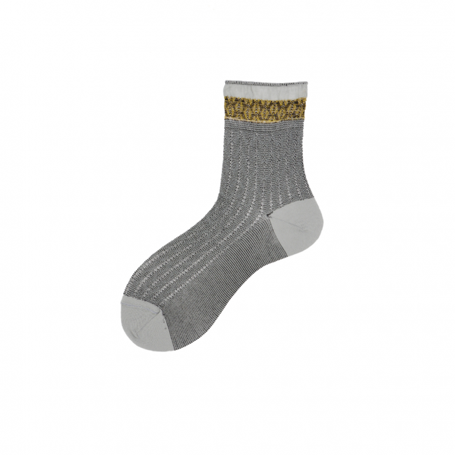 Calza corta da donna in cotone e lurex con polsino Illadi