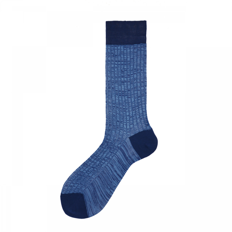 Calza corta da uomo in cotone a coste...