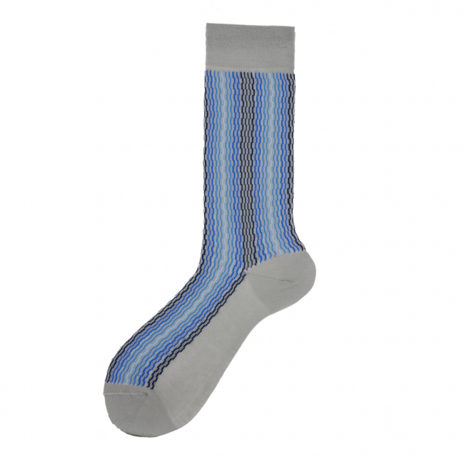 Calza corta da uomo in cotone a righe degradè Taric