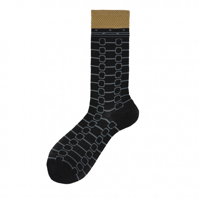 Calza corta da uomo in cotone fantasia orologio Graves