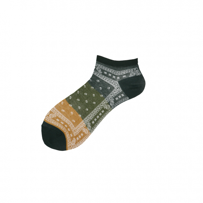 Calza da sneakers da uomo in filoscozia motivo bandana Yuri