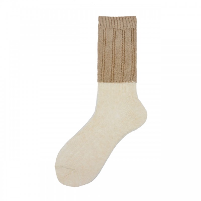 Calza corta a coste misto cashmere...