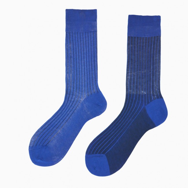 Calza corta uomo in cotone a costa con contrasto Pointer 2