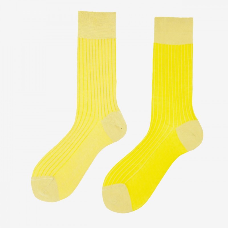 Calza corta uomo in cotone a costa...