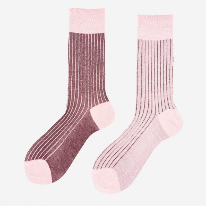 Calza corta uomo in cotone a costa...