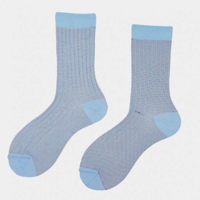 Calza corta donna in cotone a costa reversibile N.046