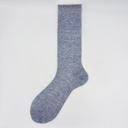 Calza da uomo corta in lino e cotone tinta unita N°40