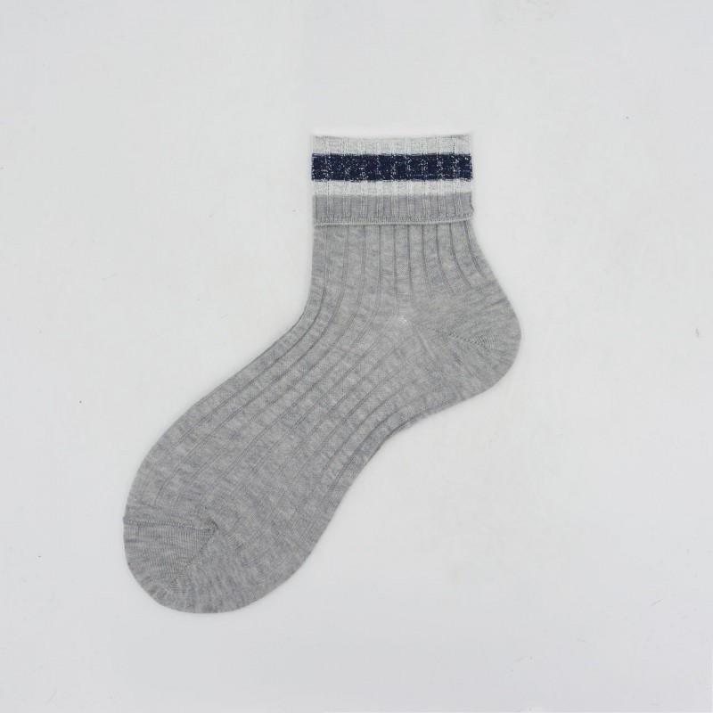 Calza corta da donna con risvoltino a...