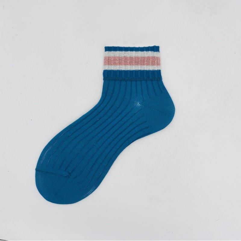 Calza corta da donna con risvoltino a...