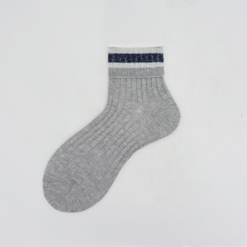 Calza corta da donna con risvoltino a...