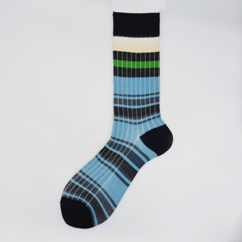 Calza corta da uomo in cotone a coste...