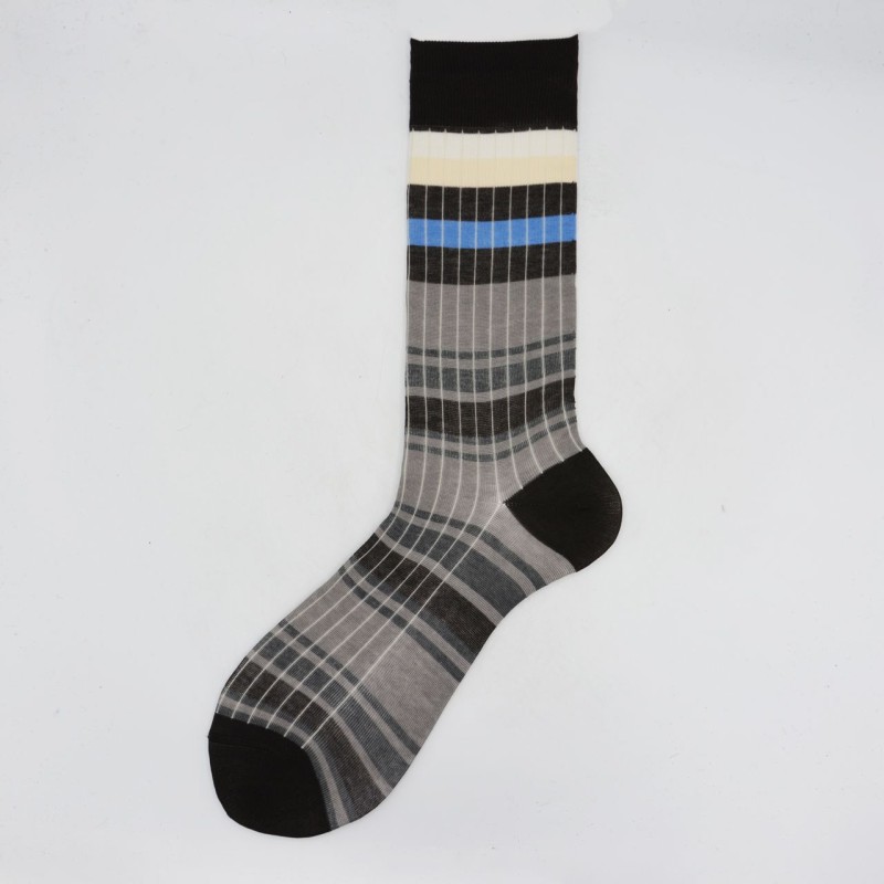 Calza corta da uomo in cotone a coste...