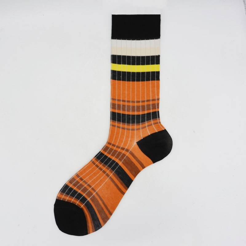 Calza corta da uomo in cotone a coste...