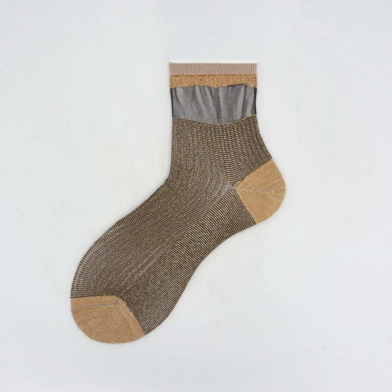 Calza corta da donna in filopesca a...